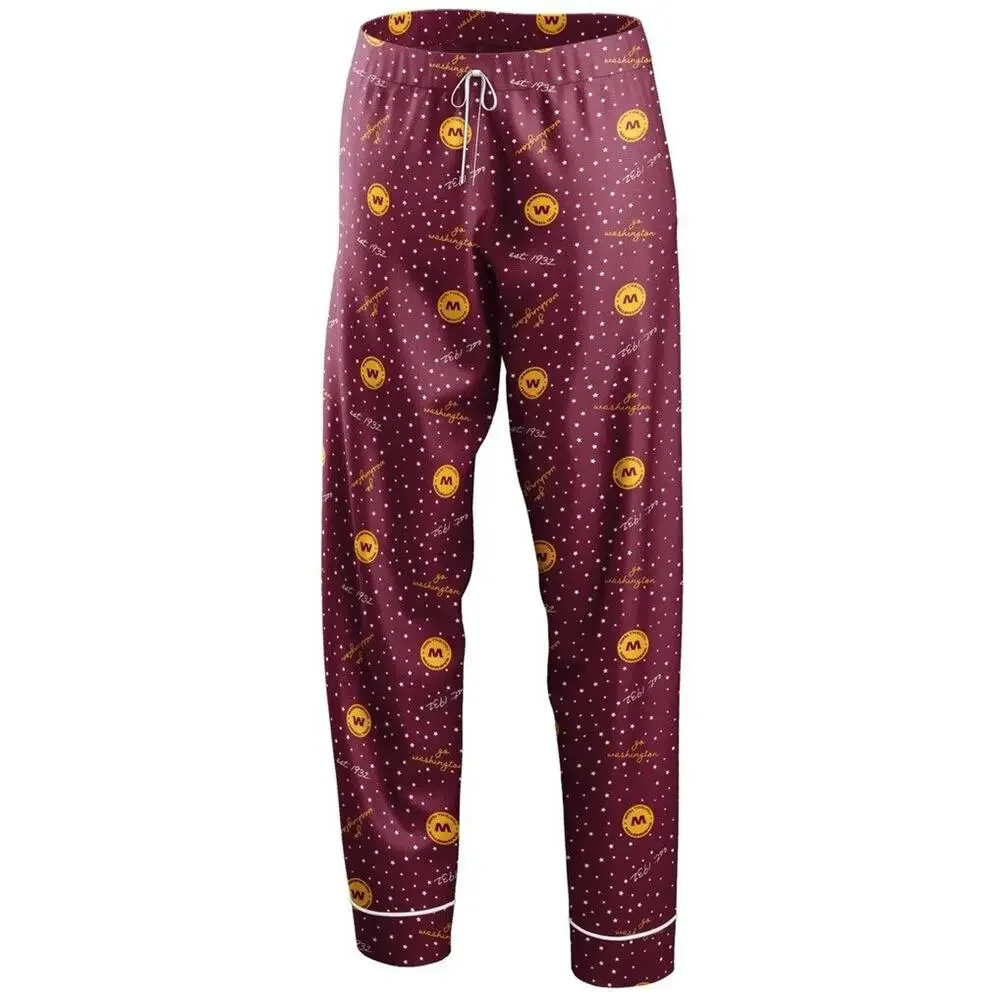 Erin‎ Andrews Burgundy Washington Football Long Sleeve Sleep Set 2X NWT